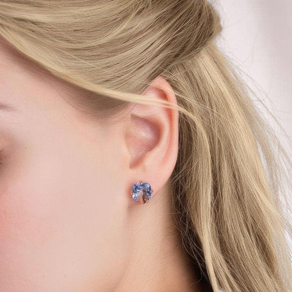 Tourmaline Emerald Gemstone Earrings-Black Diamonds New York