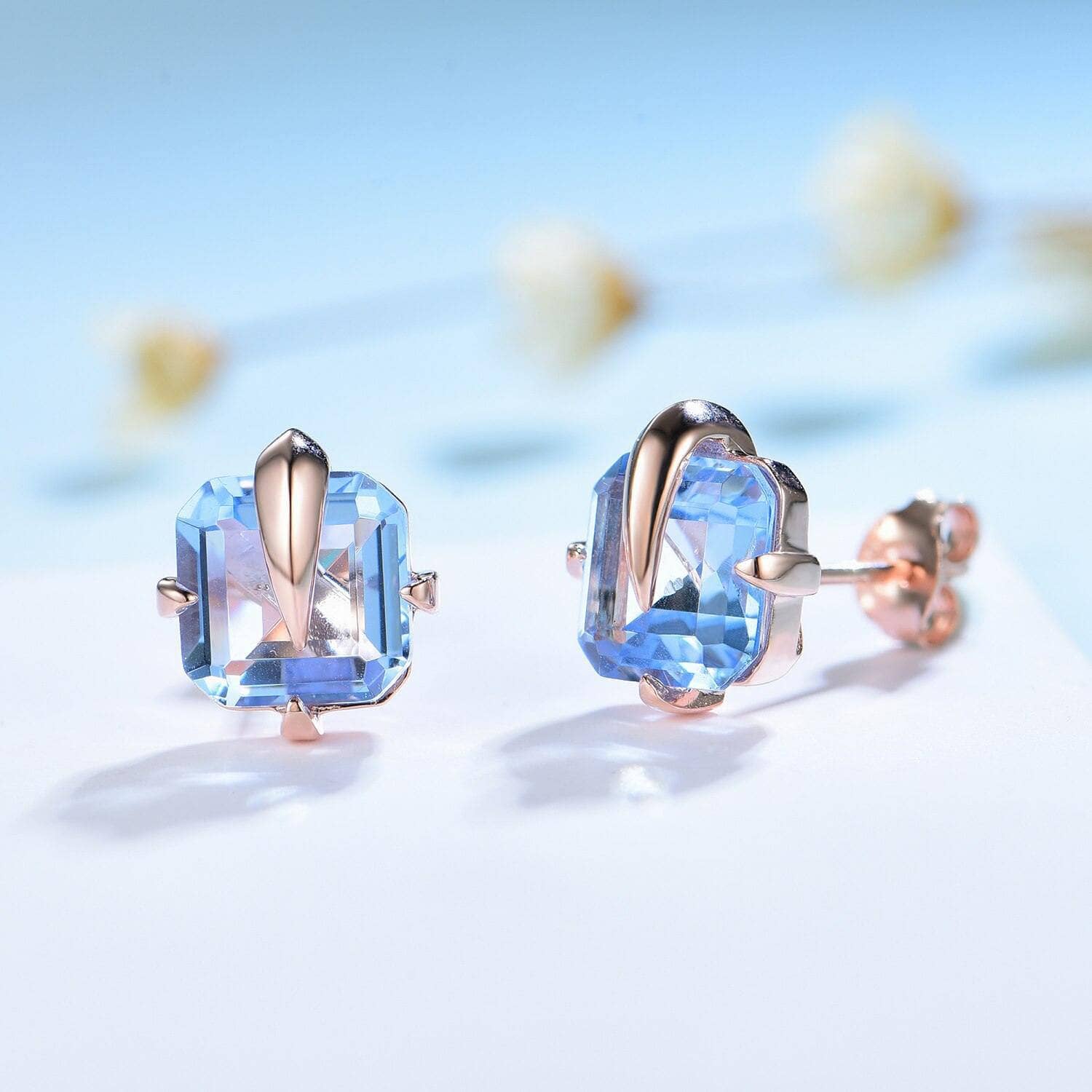 Tourmaline Emerald Gemstone Earrings-Black Diamonds New York