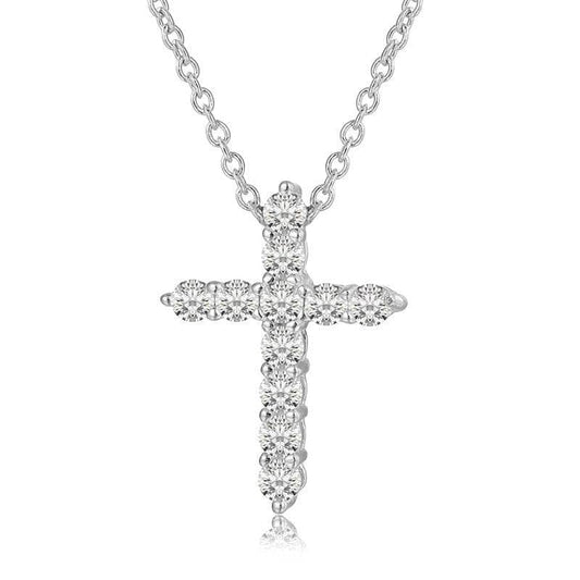 Trendy Cross Diamond Necklace-Black Diamonds New York