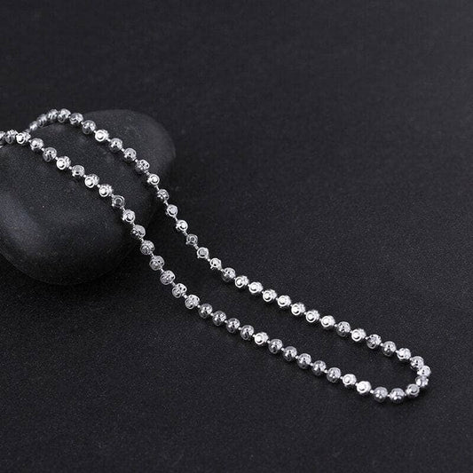 Trendy Women's Chain Necklace-Black Diamonds New York