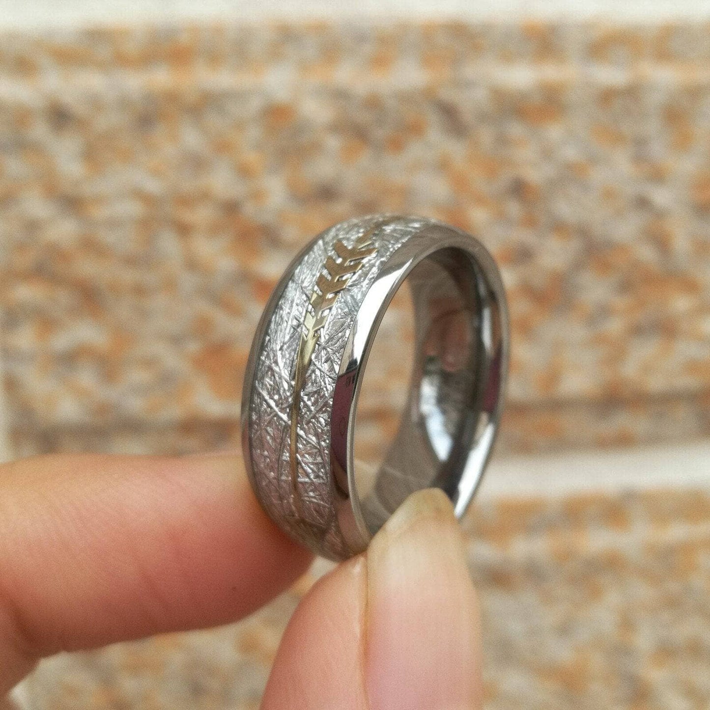 Tungsten Carbide Unique Design Fills 8mm Ring-Black Diamonds New York