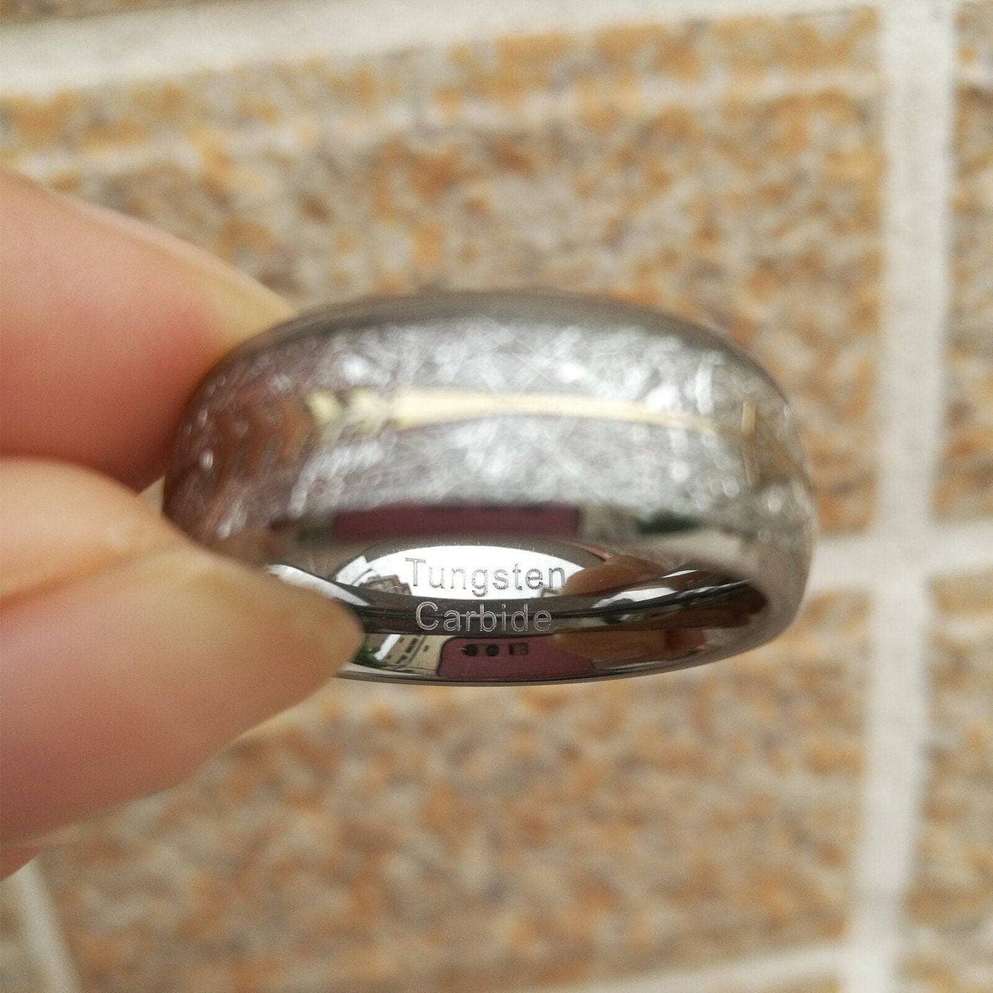 Tungsten Carbide Unique Design Fills 8mm Ring