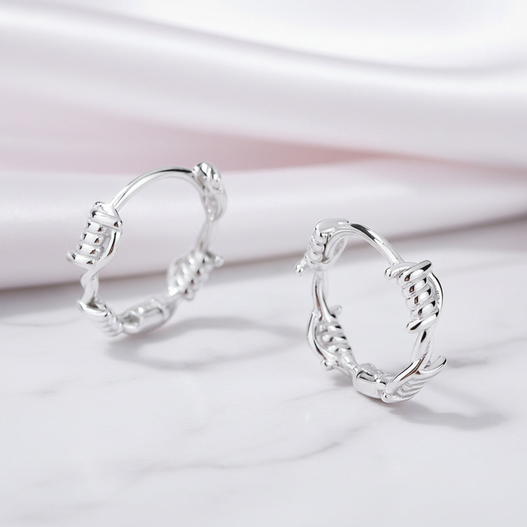 Twist Charm Hoop Earrings-Black Diamonds New York