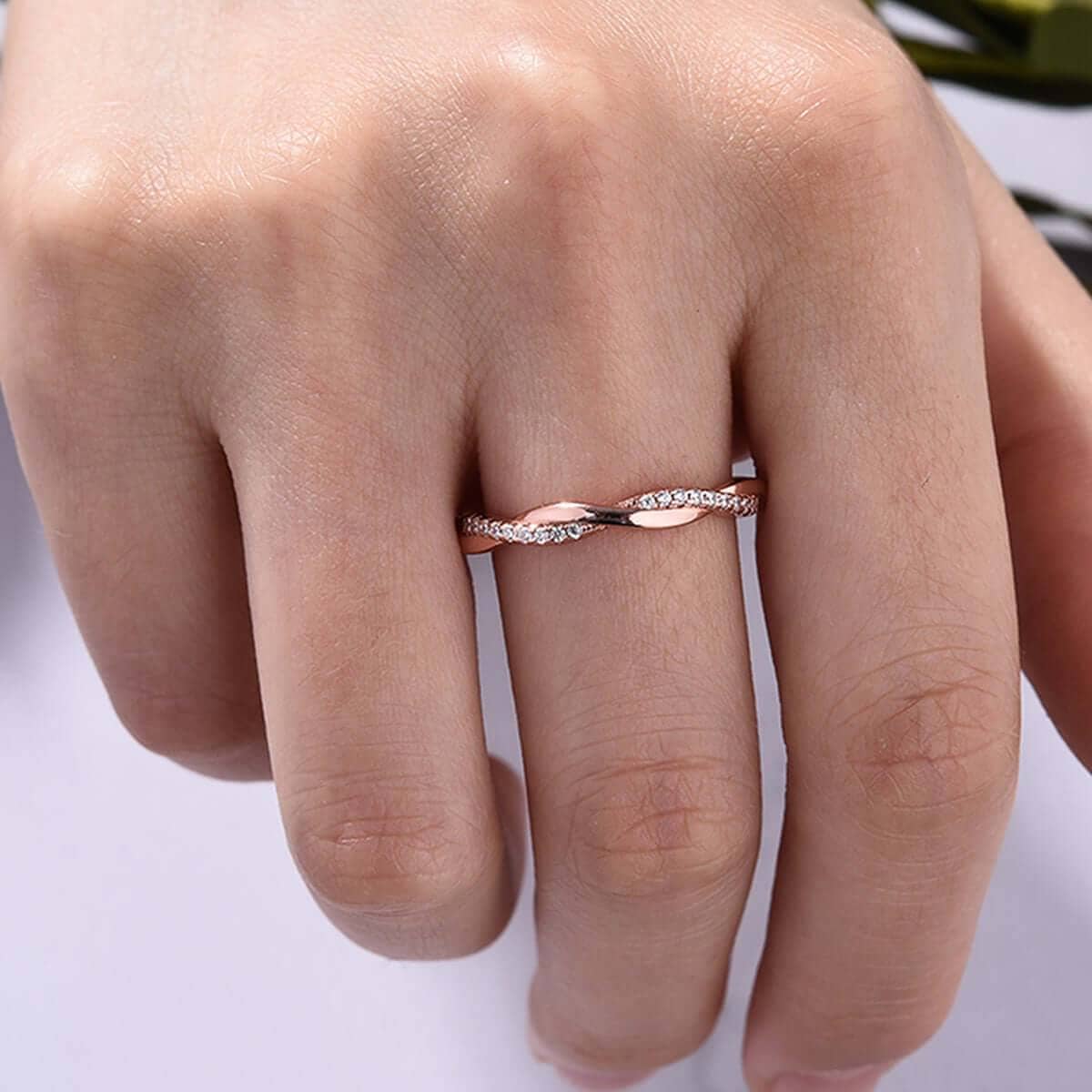 18K White Gold Moissanite Infinity Engagement Ring | Barkev's
