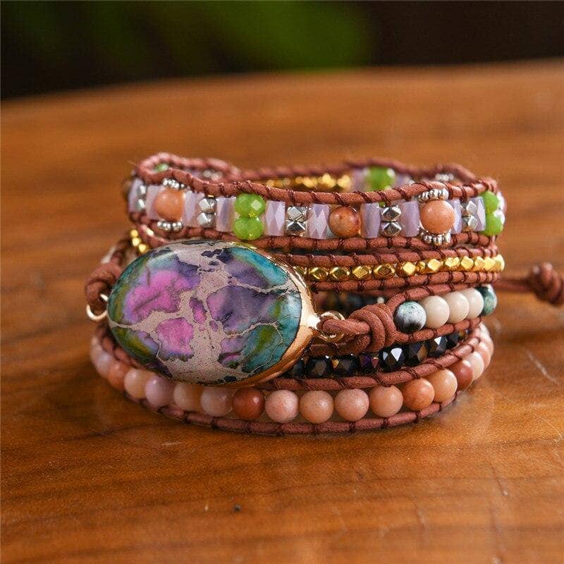 Unique Mixed Natural Stone Bohemian Bracelet