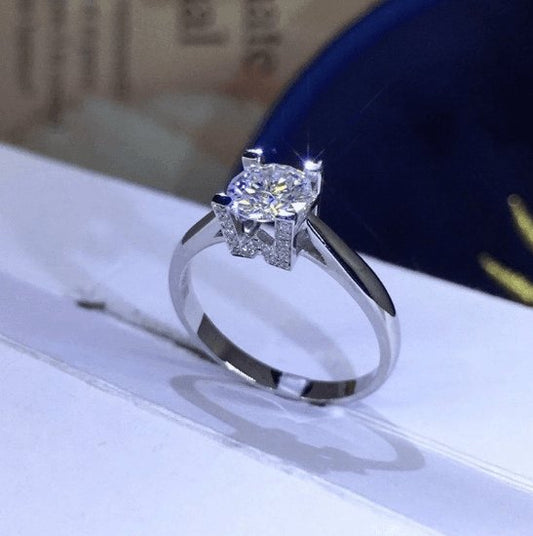 Unique Round Cut Diamond Alphabet Engagement Ring-Black Diamonds New York