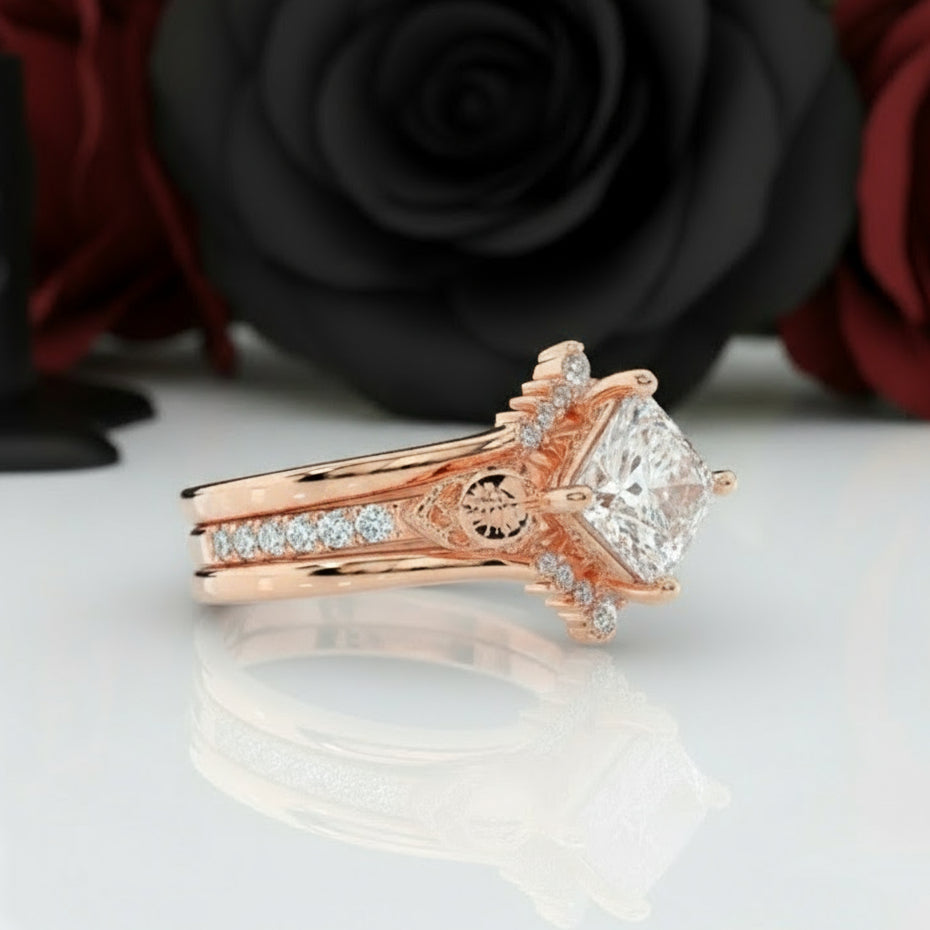 Until Dawn- 3pc 1.5 Carat Diamond Skull Rings-Black Diamonds New York