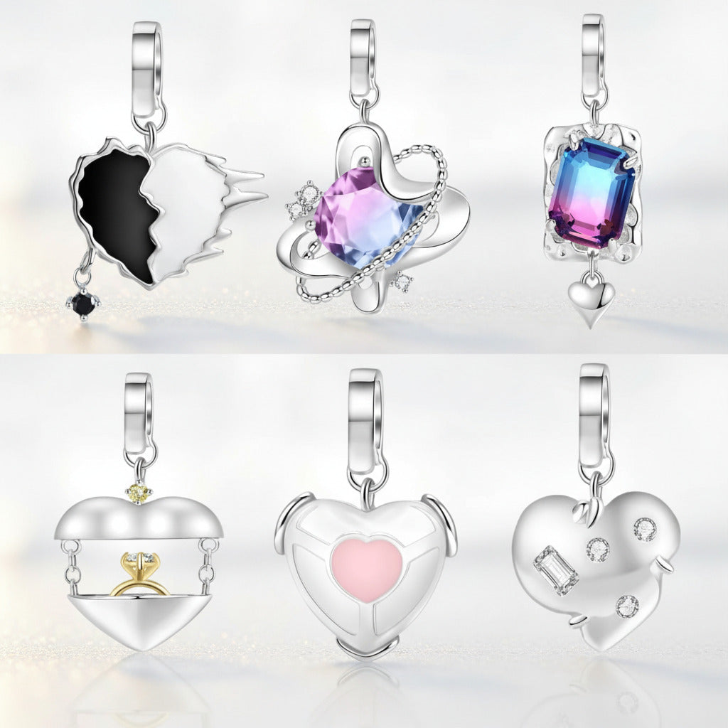 Valentine Heart Delicate Beads-Black Diamonds New York