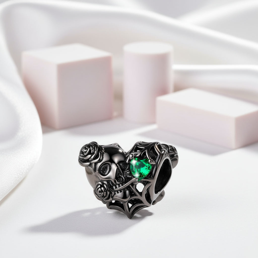 Vintage Diablo Rose Series Flower Charms-Black Diamonds New York