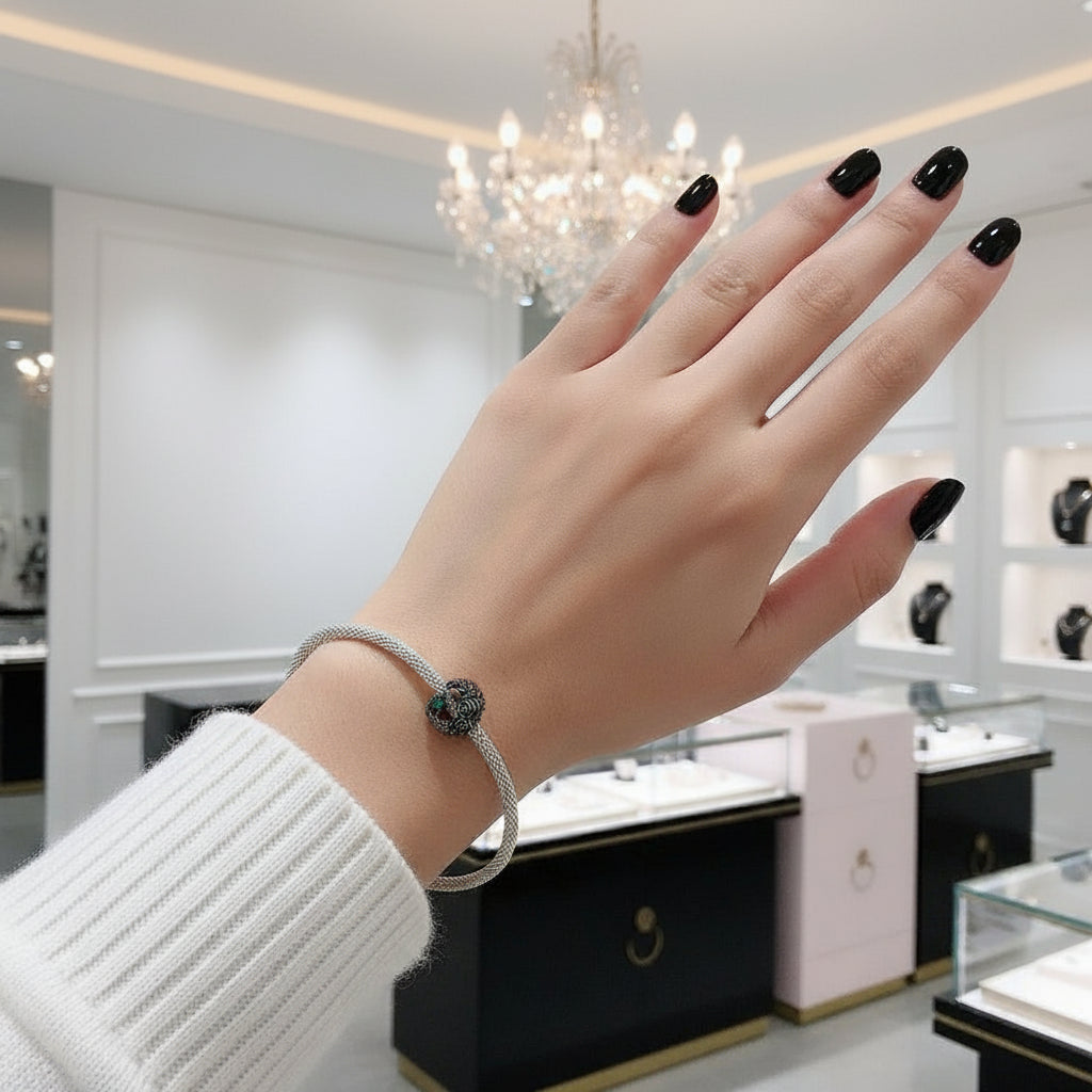 Vintage Diablo Rose Series Flower Charms-Black Diamonds New York