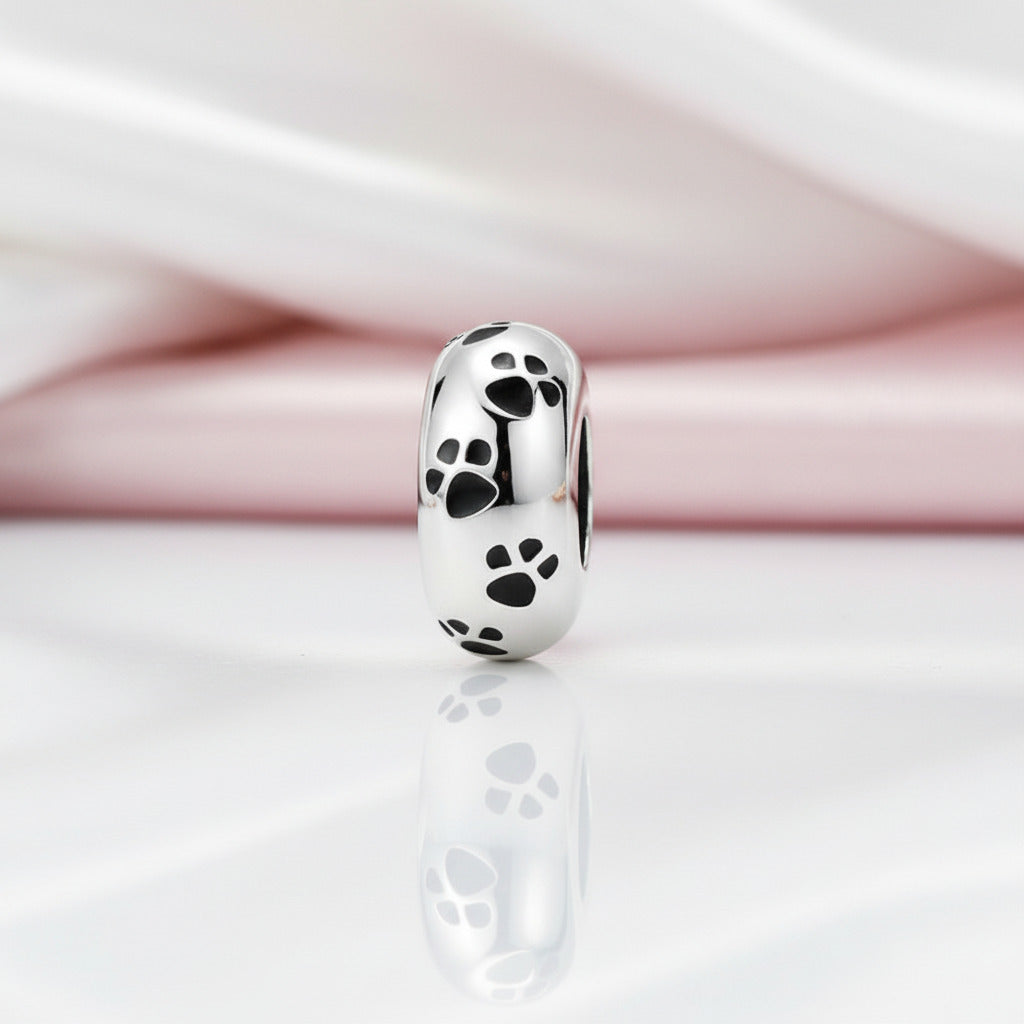 Vintage Flower & Heart Spacer Stopper Beads-Black Diamonds New York