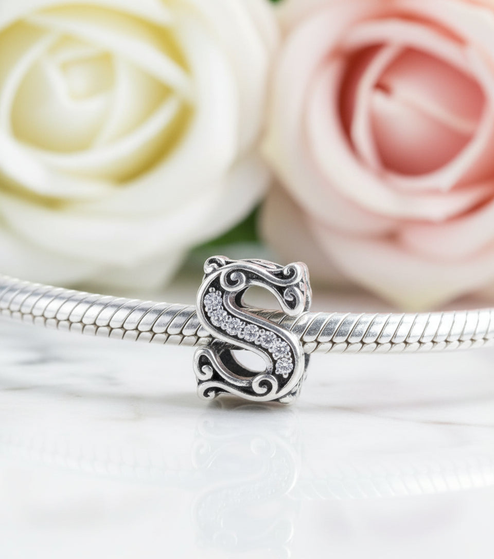 Vintage Letter A to Z Charms-Black Diamonds New York