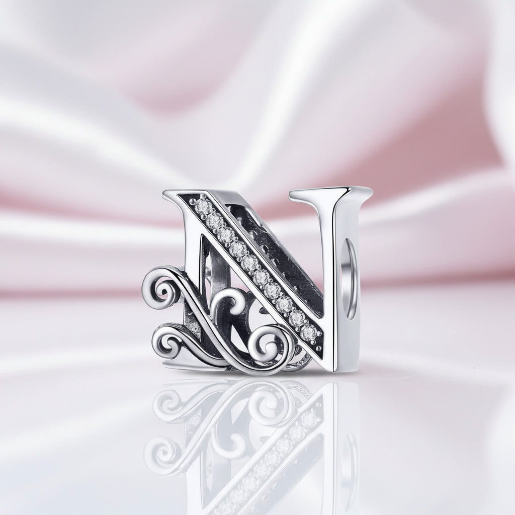 Vintage Letter A to Z Charms-Black Diamonds New York