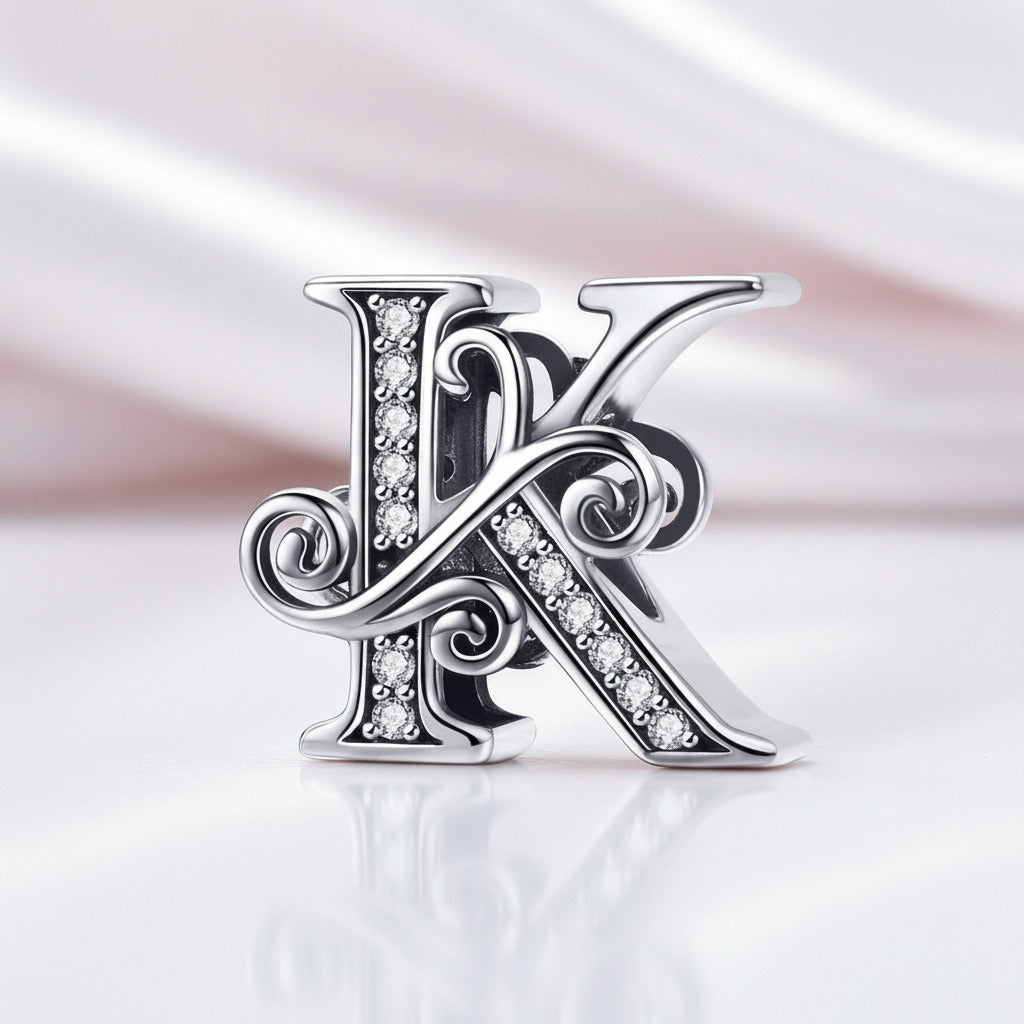 Vintage Letter A to Z Charms-Black Diamonds New York