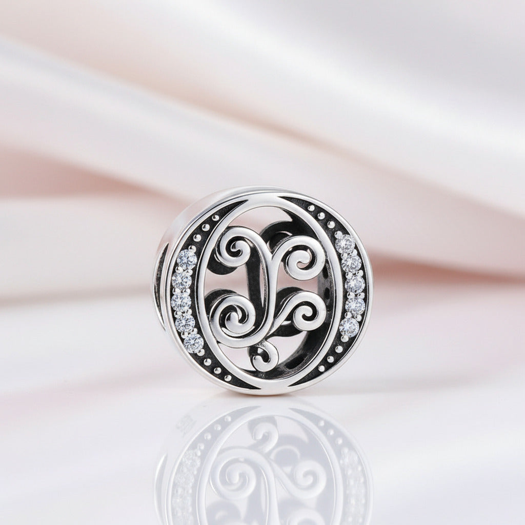 Vintage Letter A to Z Charms-Black Diamonds New York