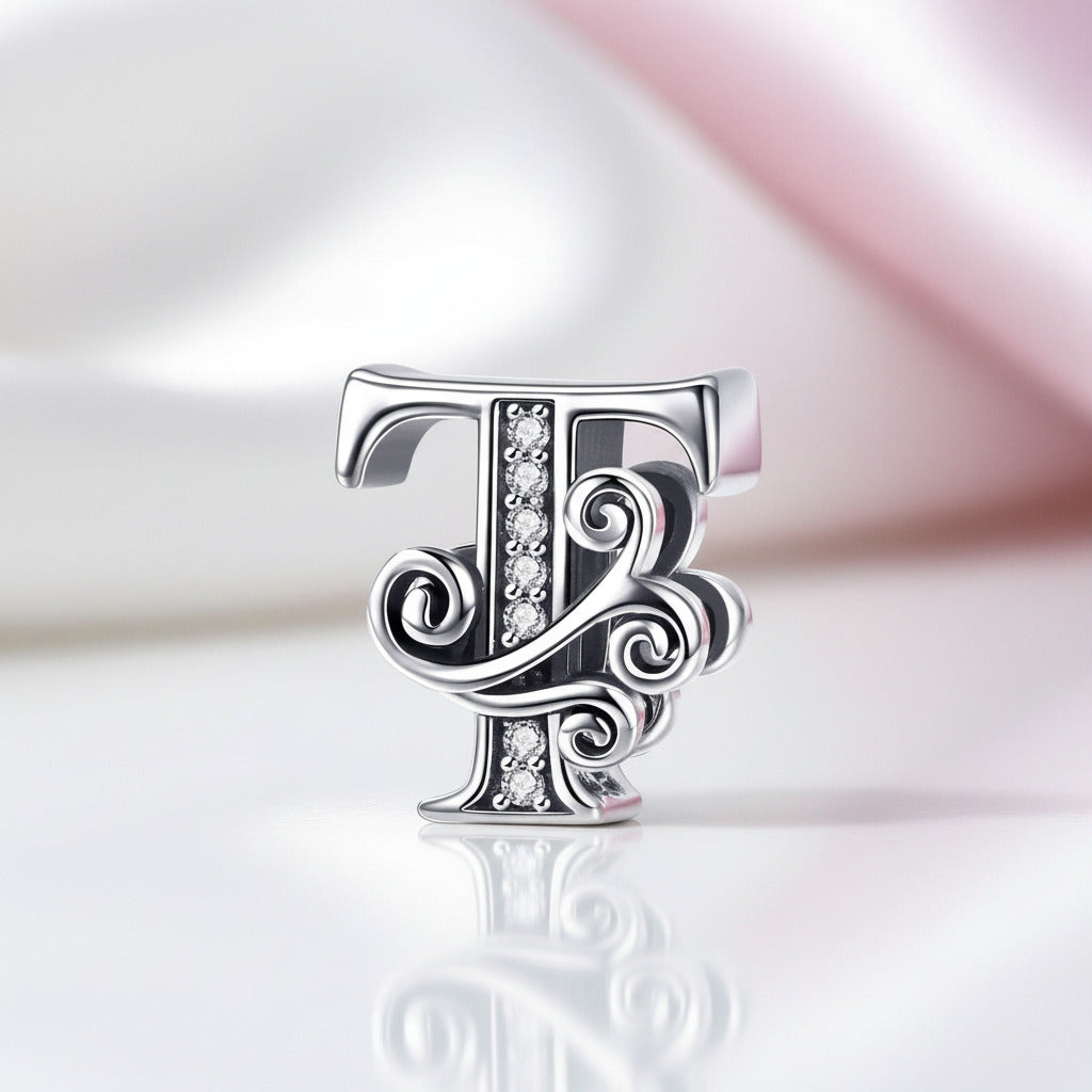 Vintage Letter A to Z Charms-Black Diamonds New York