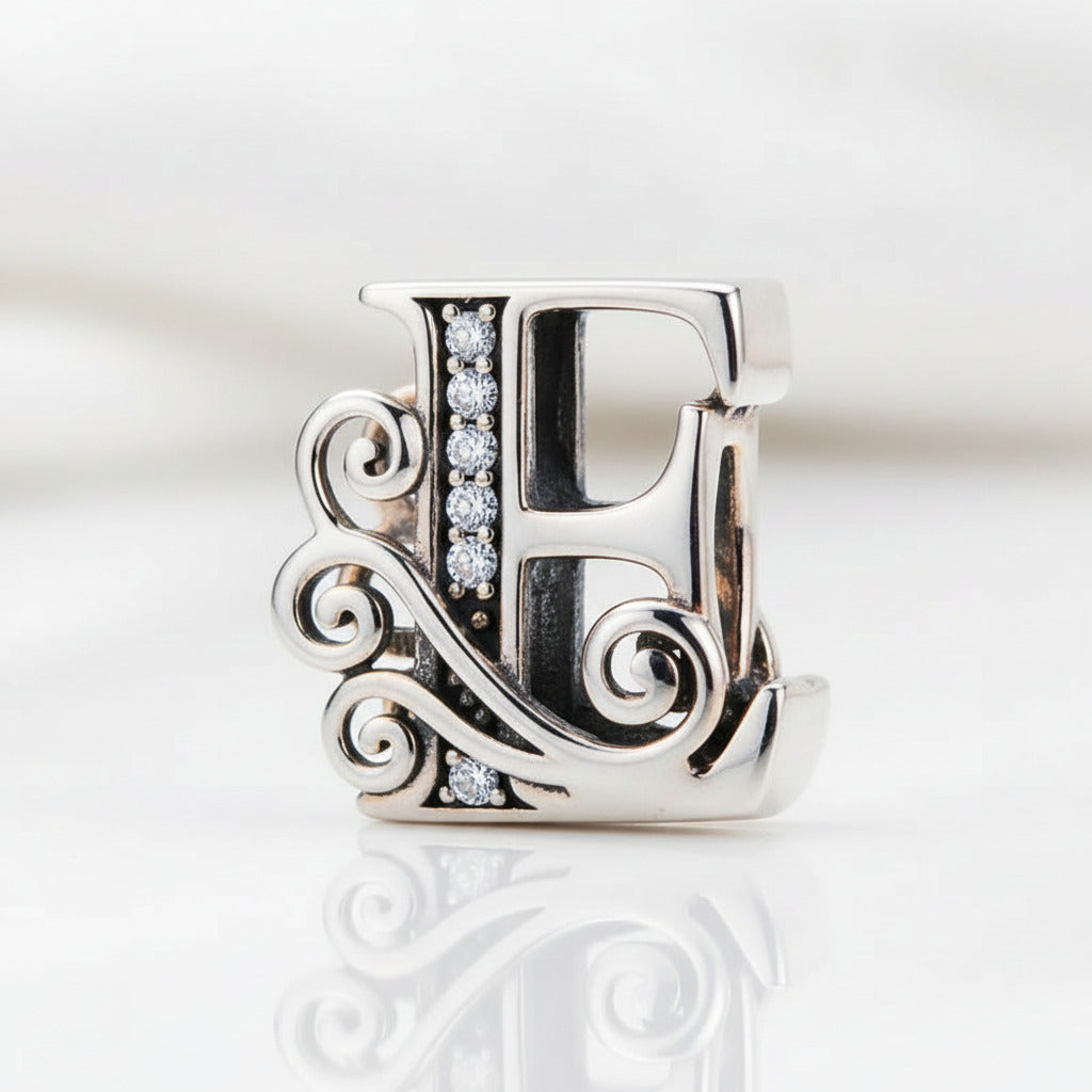 Vintage Letter A to Z Charms-Black Diamonds New York