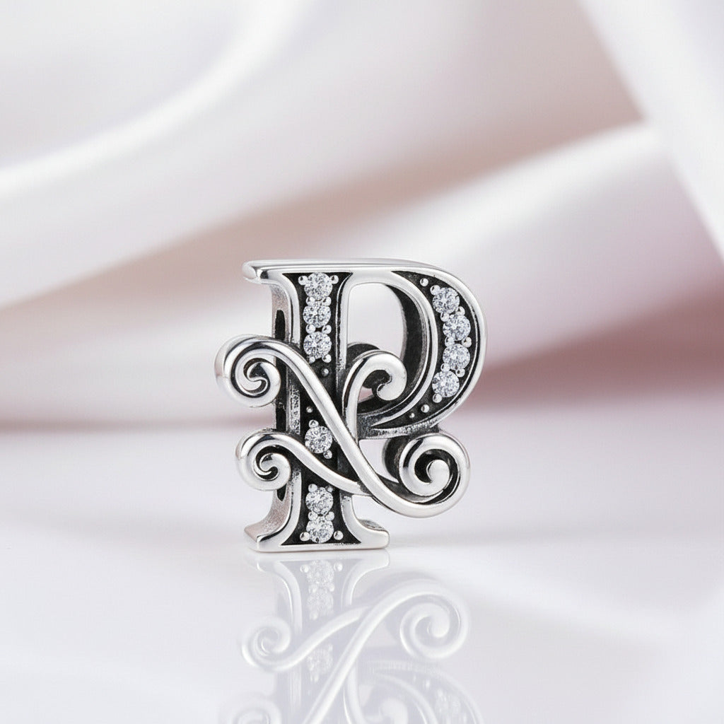 Vintage Letter A to Z Charms-Black Diamonds New York