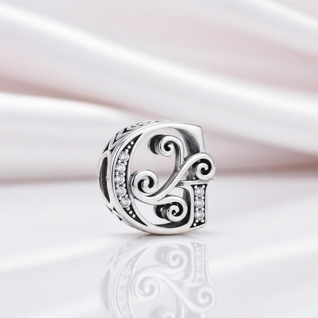 Vintage Letter A to Z Charms-Black Diamonds New York