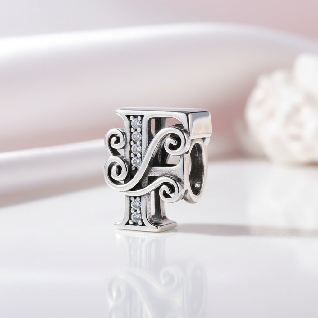 Vintage Letter A to Z Charms-Black Diamonds New York