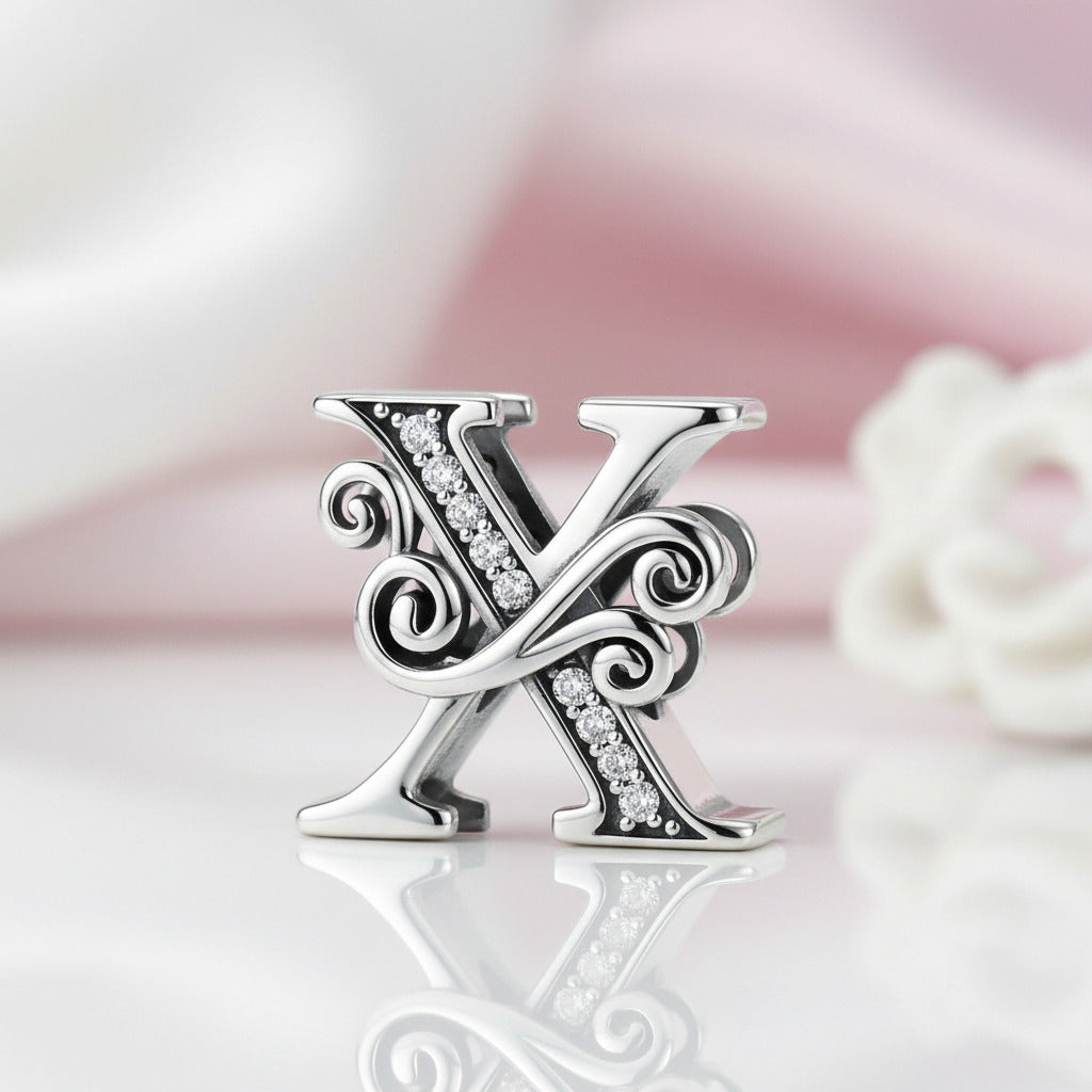 Vintage Letter A to Z Charms-Black Diamonds New York
