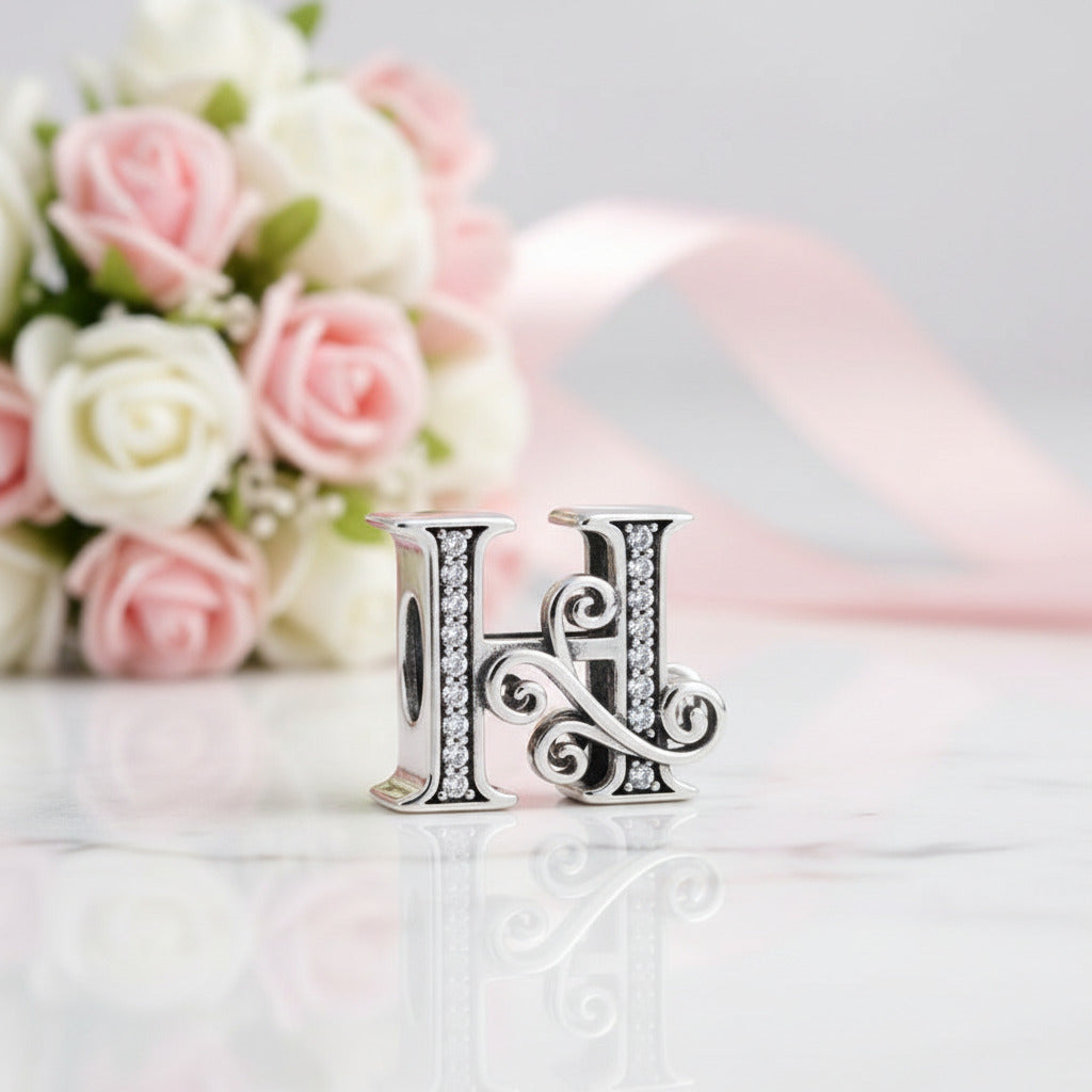 Vintage Letter A to Z Charms-Black Diamonds New York