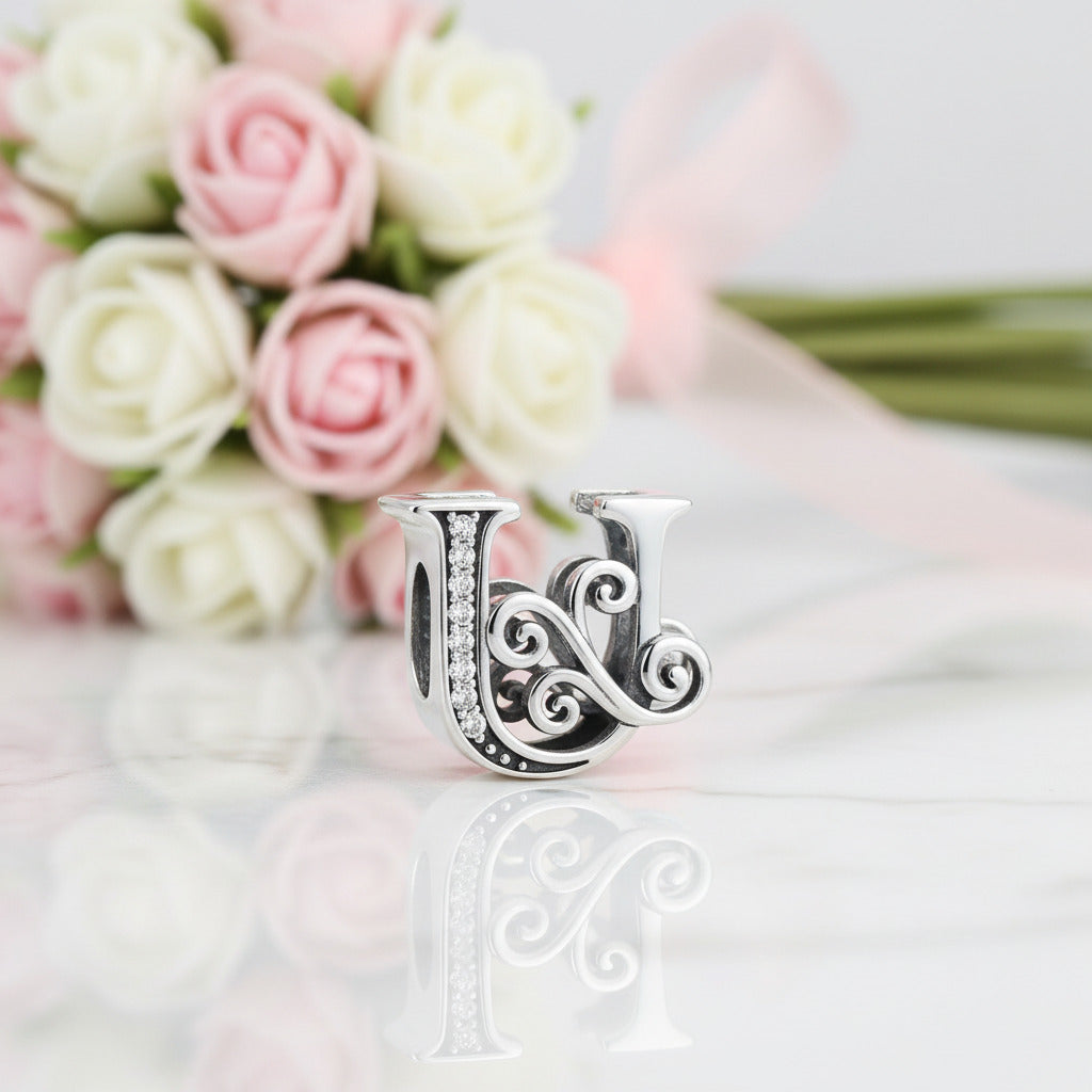Vintage Letter A to Z Charms-Black Diamonds New York