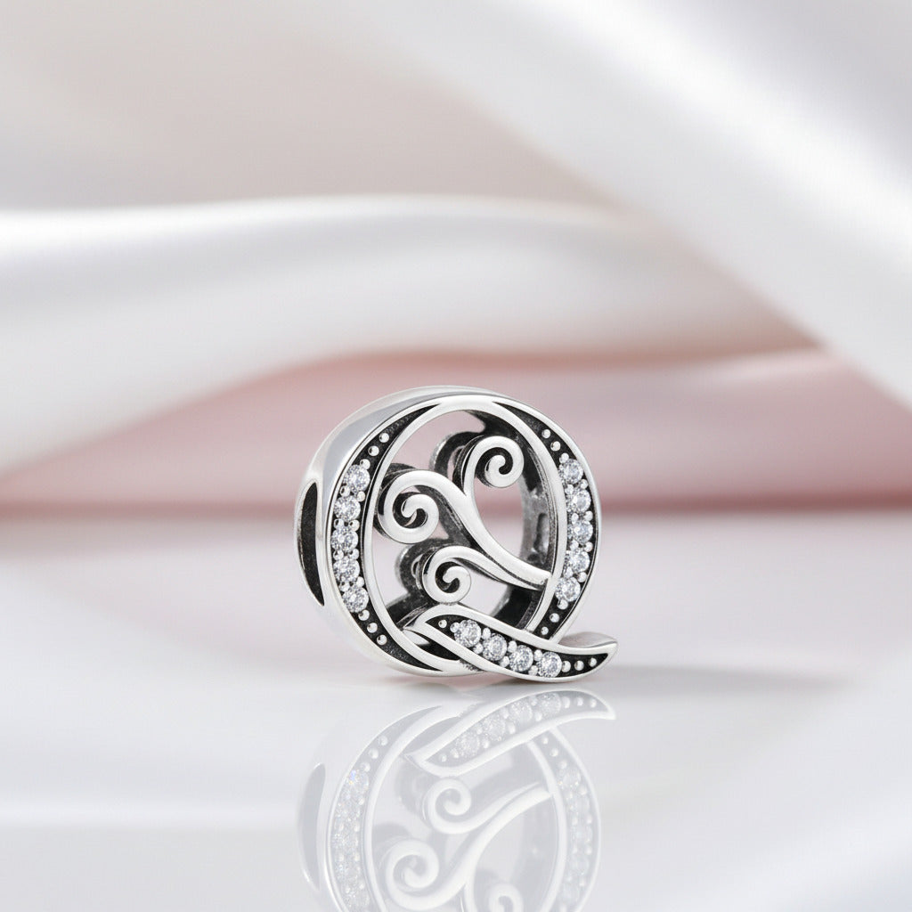Vintage Letter A to Z Charms-Black Diamonds New York