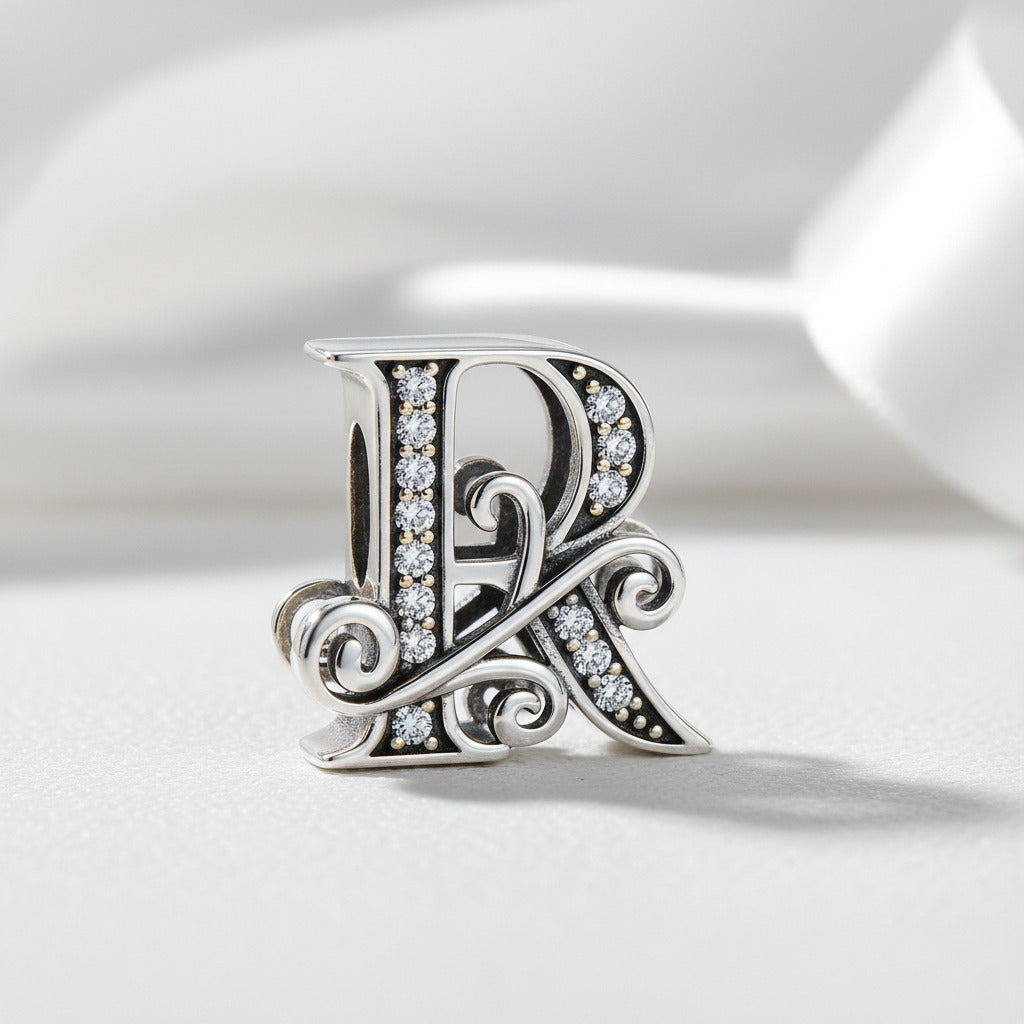 Vintage Letter A to Z Charms-Black Diamonds New York