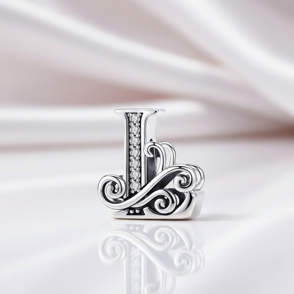 Vintage Letter A to Z Charms-Black Diamonds New York