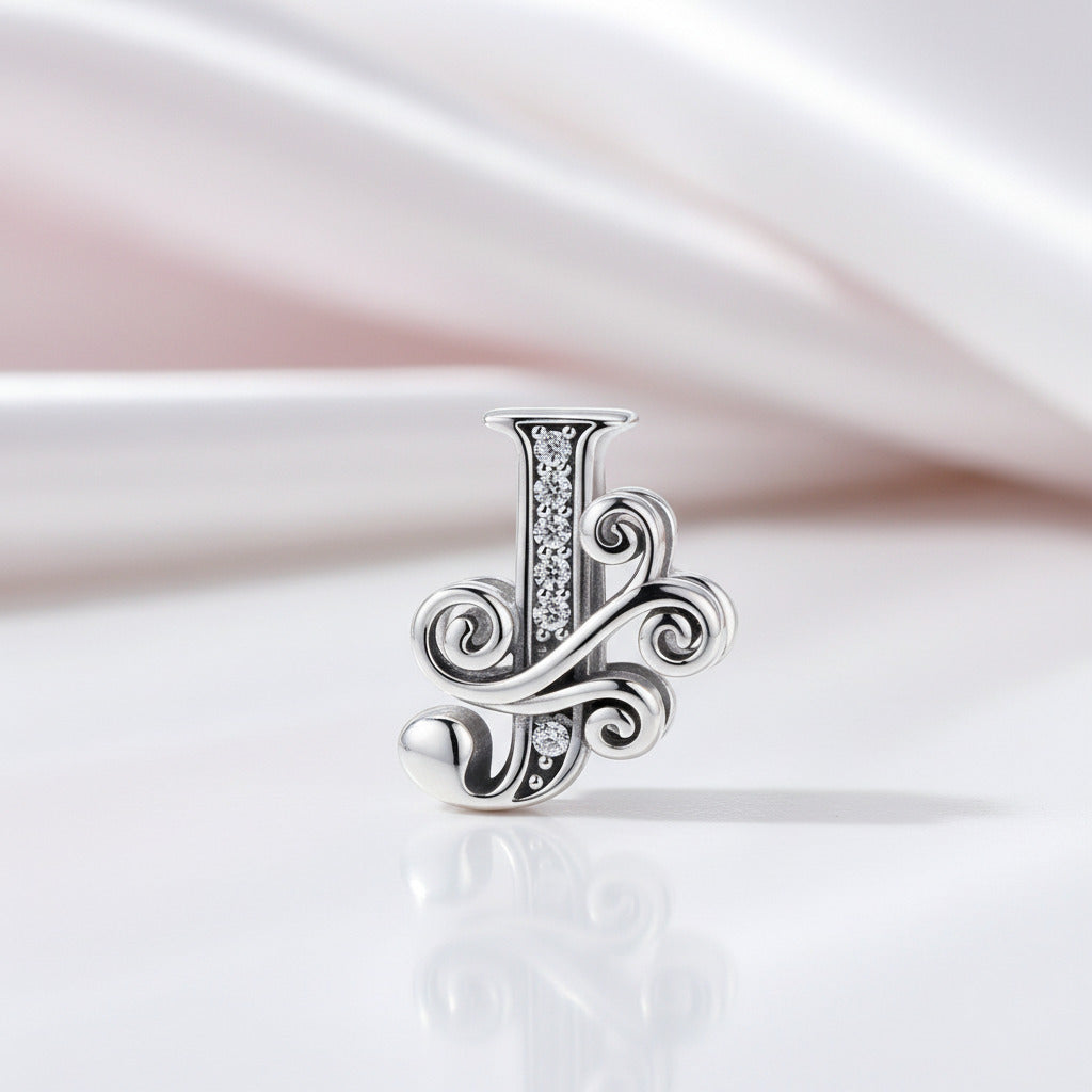 Vintage Letter A to Z Charms-Black Diamonds New York