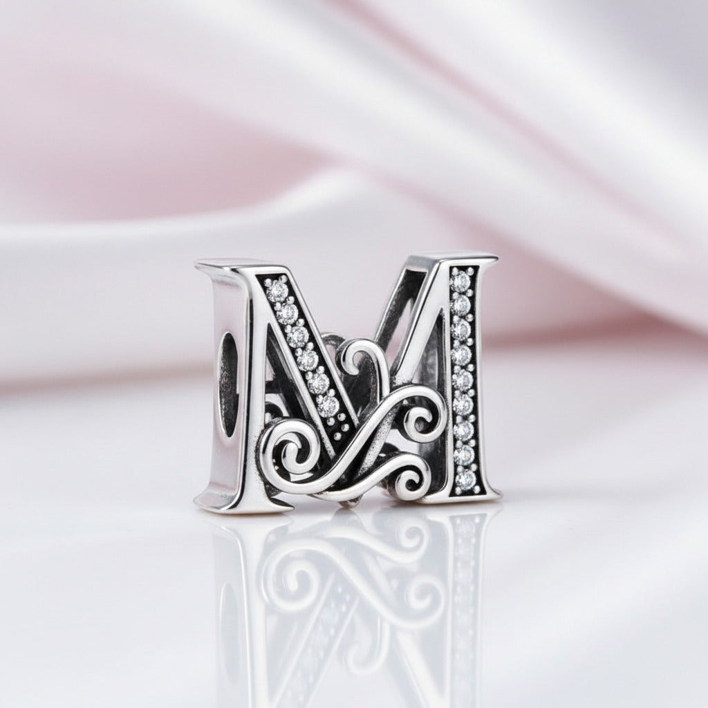 Vintage Letter A to Z Charms-Black Diamonds New York
