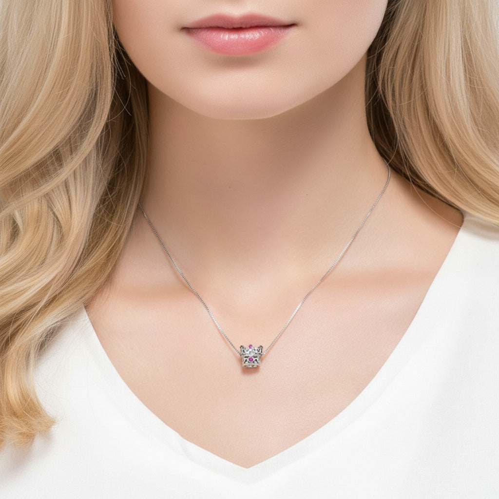 Vintage Princess Crown Charm-Black Diamonds New York