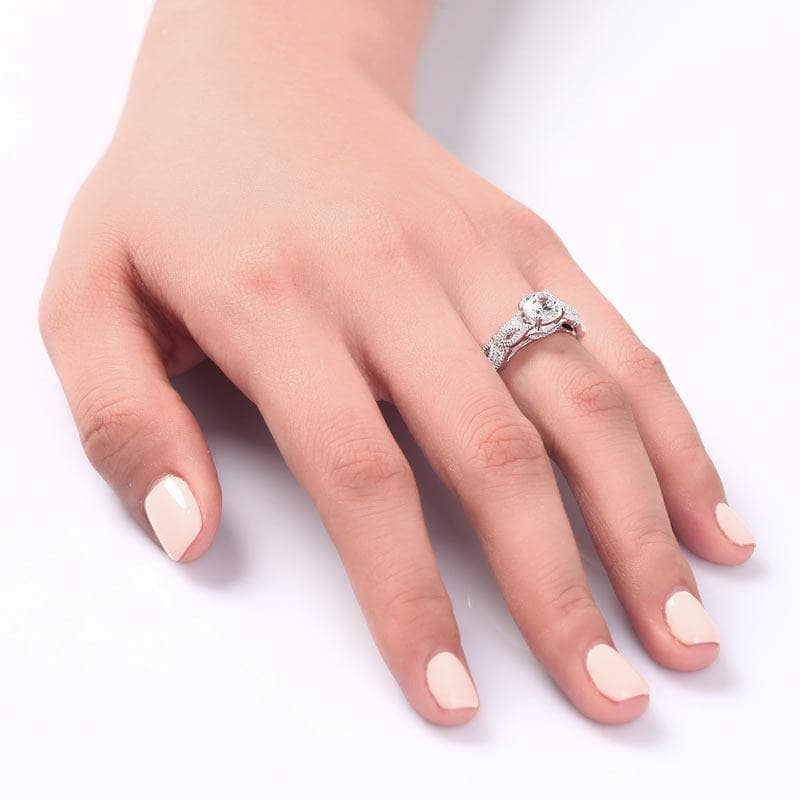 Vintage Style 1 Ct Bridal Wedding Engagement Ring