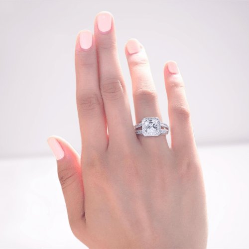 Vintage Style 1.5 Carat Created Diamond Bridal Wedding Engagement Ring - Black Diamonds New York