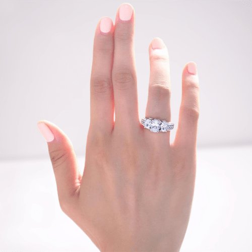 Vintage Style 2 Carat Created Diamond Wedding Engagement Ring-Black Diamonds New York