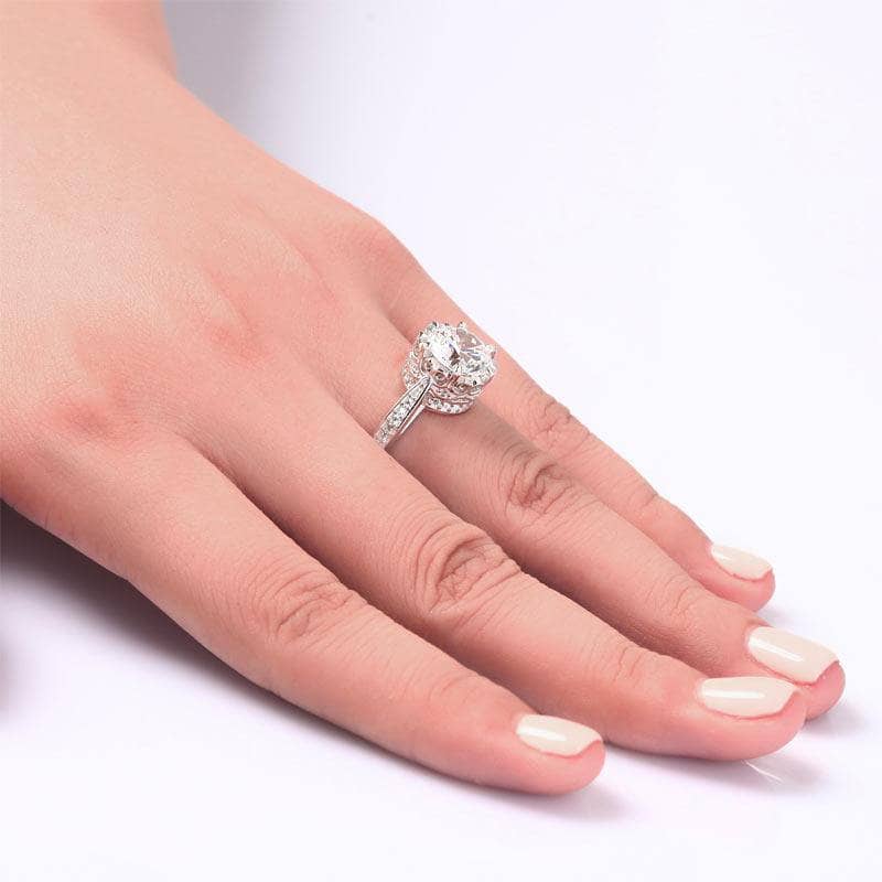 Vintage Style 2.5 Ct Wedding Engagement Ring Jewelry-Black Diamonds New York