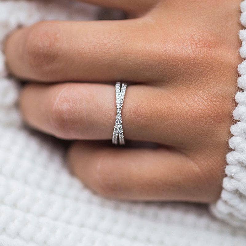 VIP Custom Dream Ring- X Criss Cross Wedding Band (Aftersale Service)-Black Diamonds New York