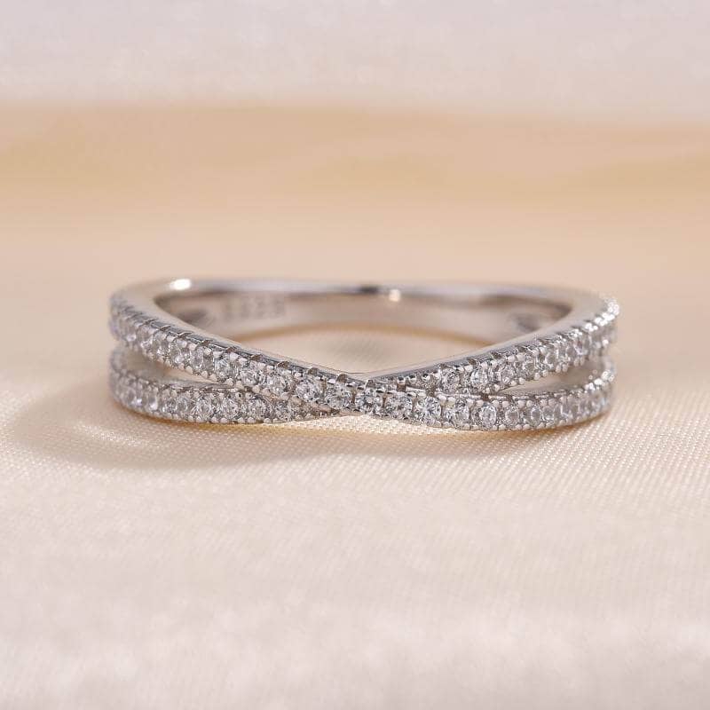 VIP Custom Dream Ring- X Criss Cross Wedding Band (Aftersale Service)-Black Diamonds New York