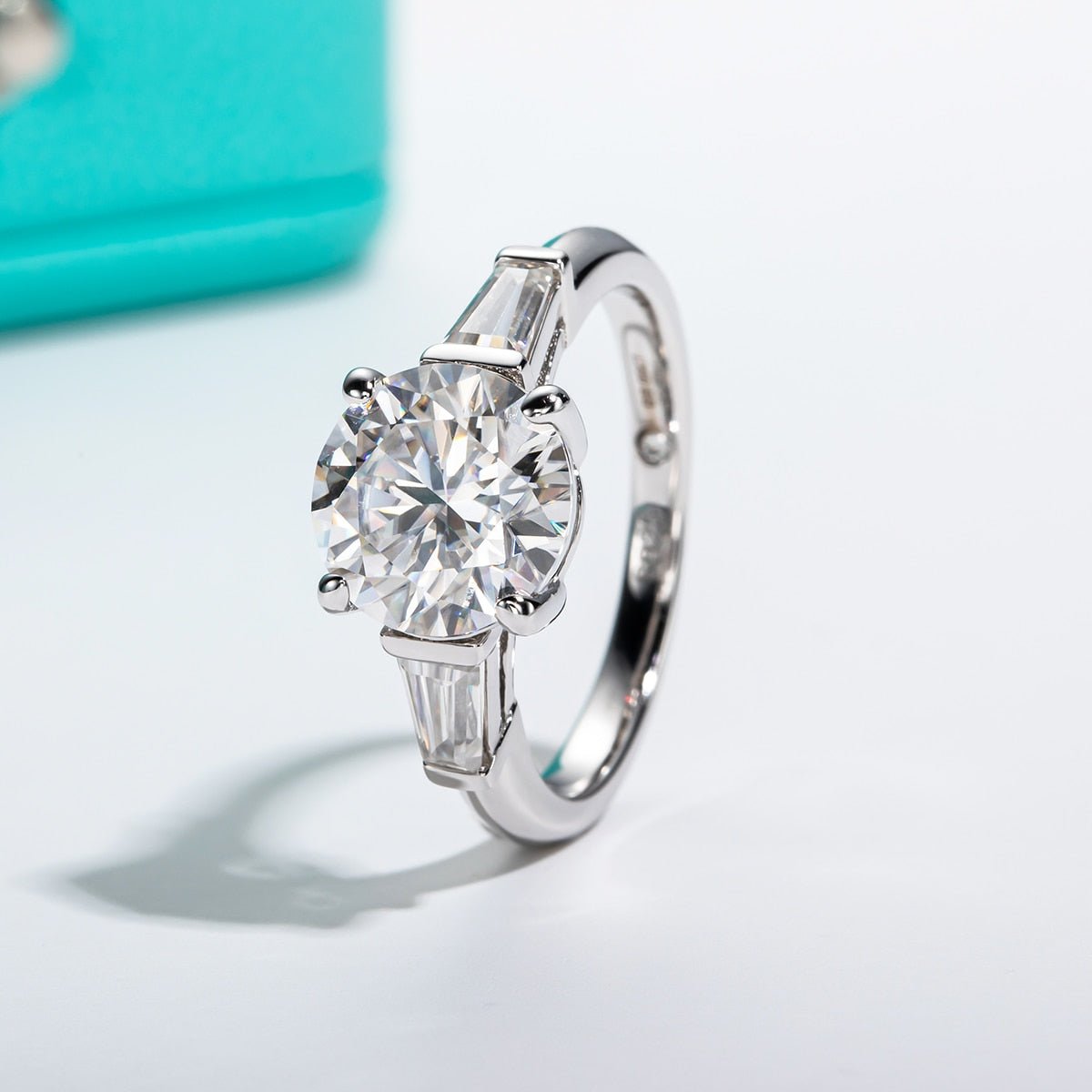 VIP Dream Ring- 3.0 ct Round Cut Diamond White Gold Engagement Ring-Black Diamonds New York