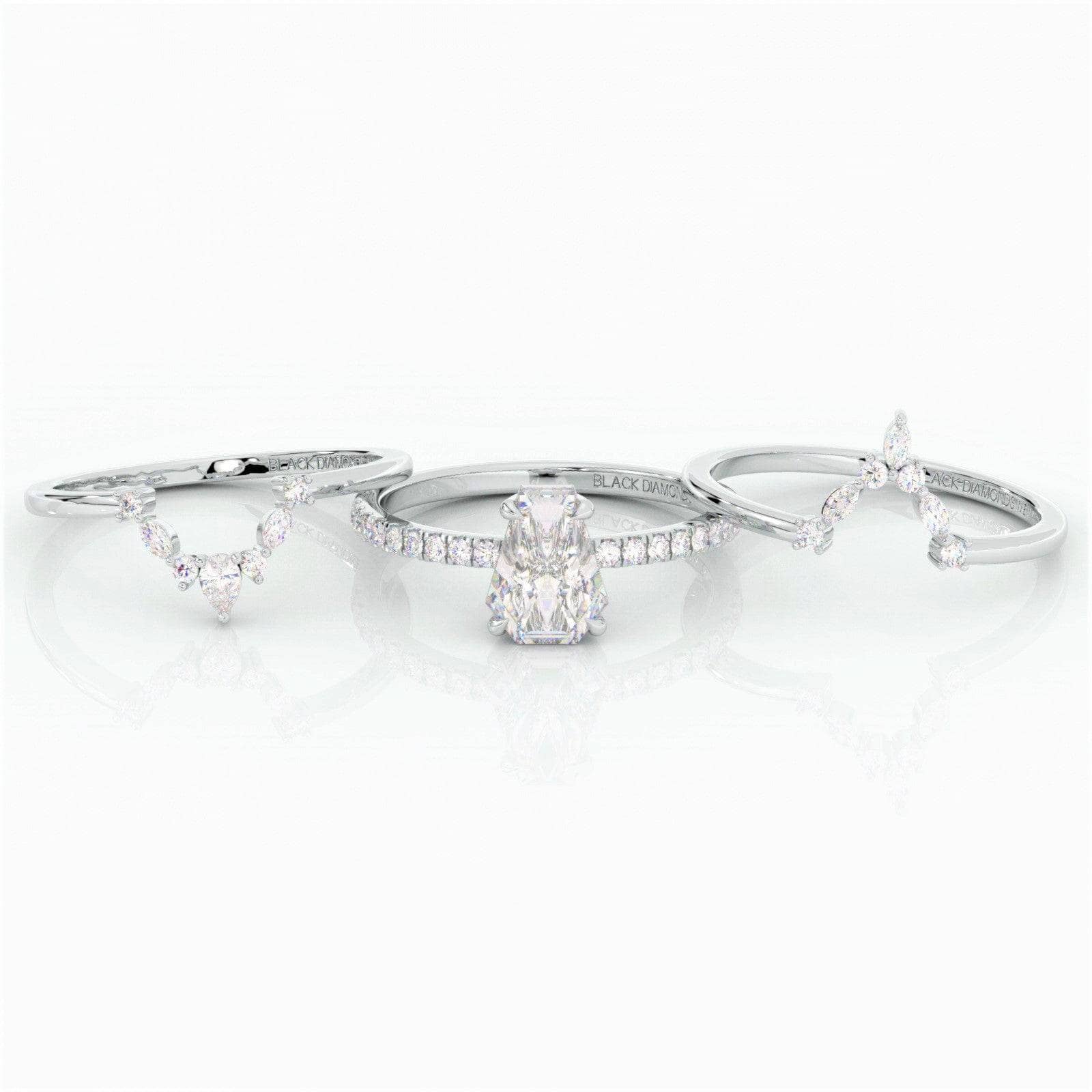 VIP KG- 14k White Gold Be Mine Forever with Love Spell Ring Band (Aftersale Service)-Black Diamonds New York