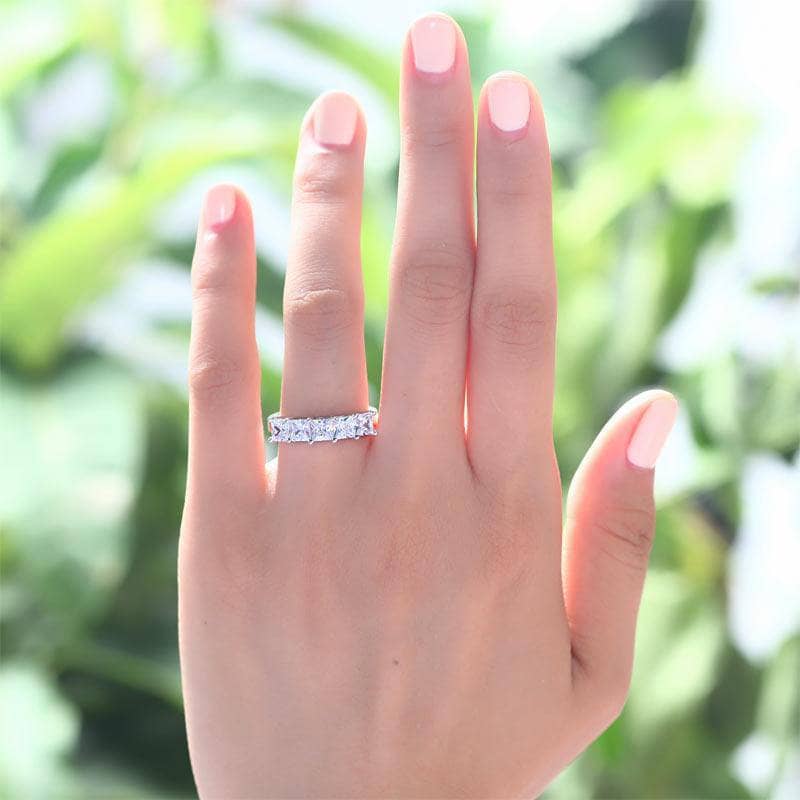 VIP TH Princess Cut Five Stone 1.25 tcw Bridal Wedding Band Ring (Aftersale Service)-Black Diamonds New York