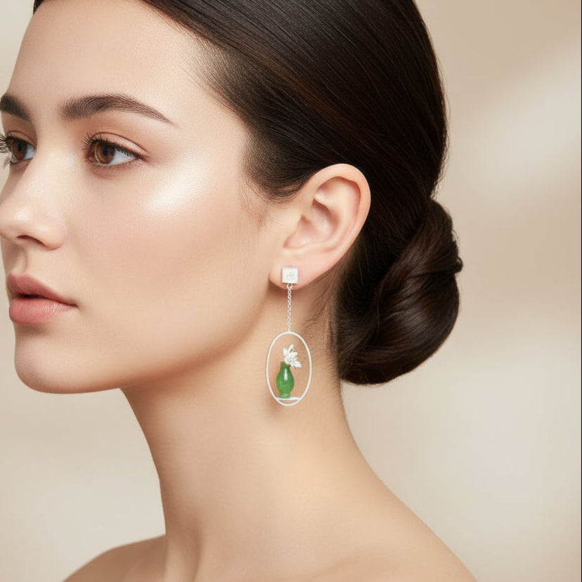 Whispers Drop Earrings-Black Diamonds New York