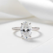 White Gold 3pc Oval Cut Simulated Diamonds Wedding Ring Set-Black Diamonds New York