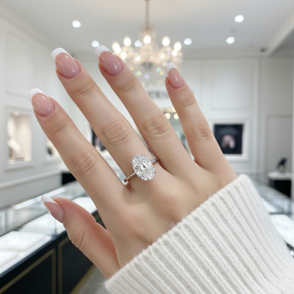 White Gold 3pc Oval Cut Simulated Diamonds Wedding Ring Set-Black Diamonds New York