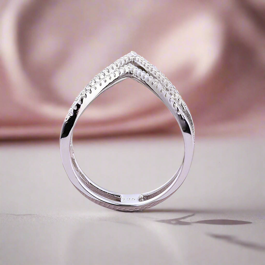 White Gold Fashion Design Women's Wedding Band-Black Diamonds New York