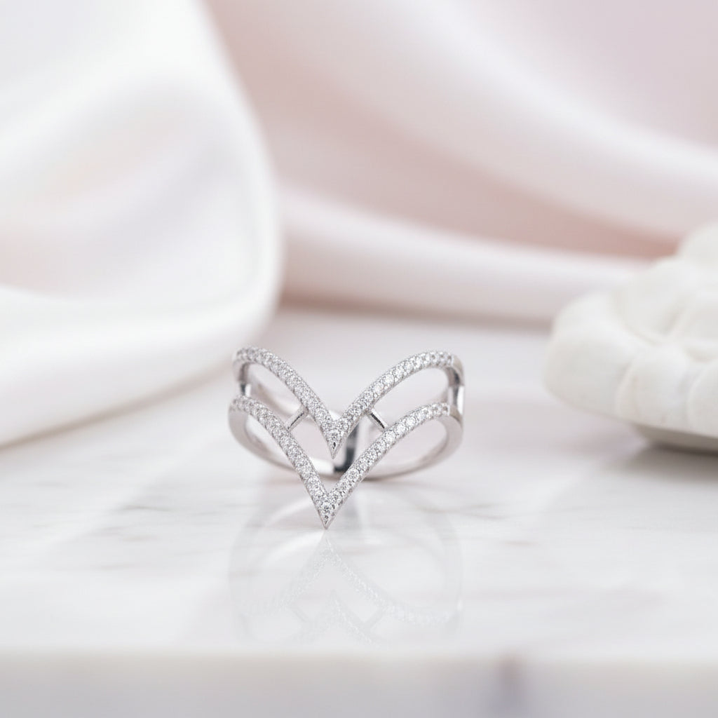 White Gold Fashion Design Women's Wedding Band-Black Diamonds New York