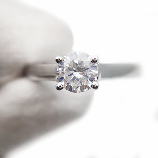 White Gold Round Moissanite Art Deco Ring Set-Black Diamonds New York