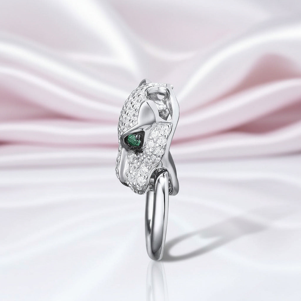 White Panther Pendant-Black Diamonds New York