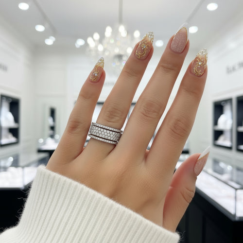 Wide Pave Women's Wedding Band In White Gold – Black Diamonds New York